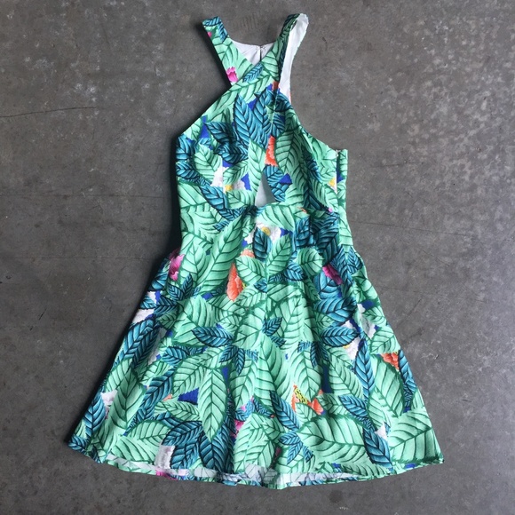 Mara Hoffman Leaf Linen Crossover Dress NWOT - Picture 5 of 8